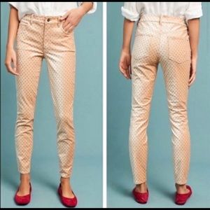 NEW Pilcro & the Letterpress champagne VELVET pant